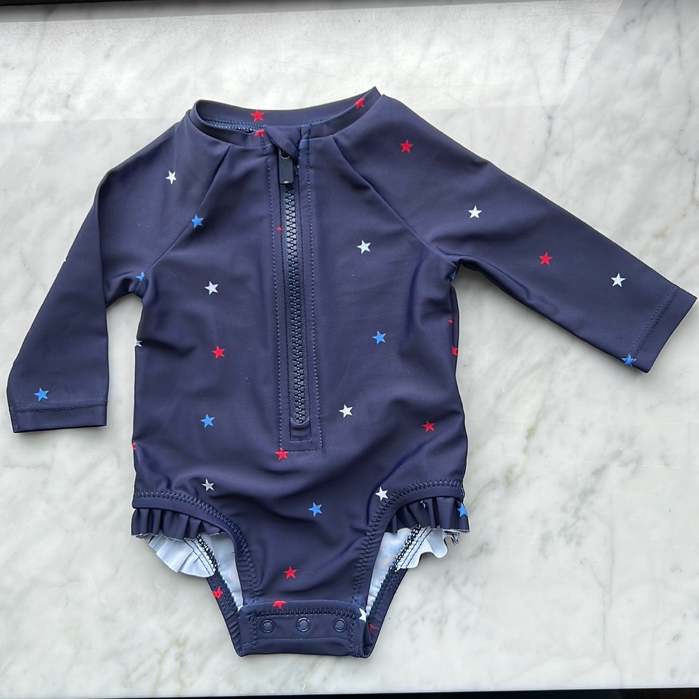 Red white & blue star swimsuit